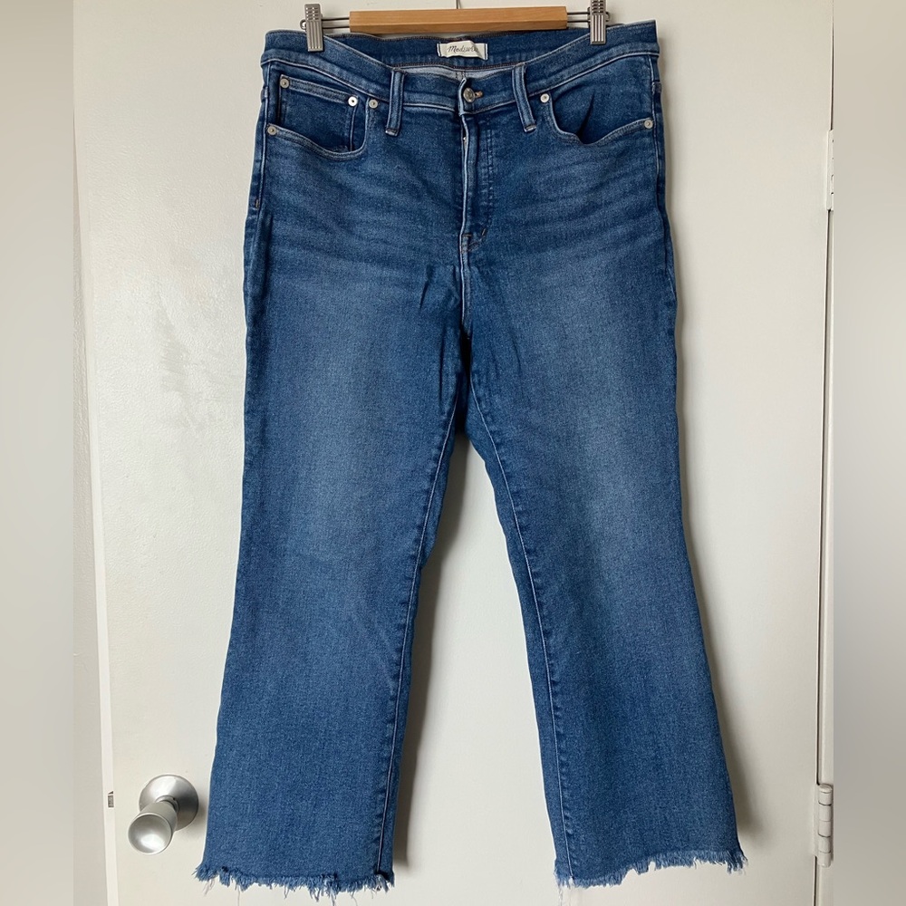 Madewell Cali Demi Boot ankle-length high rise blue jeans - 32